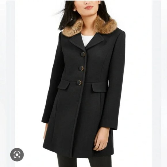 Kate Spade Faux Fur Coat - Picture 1 of 6